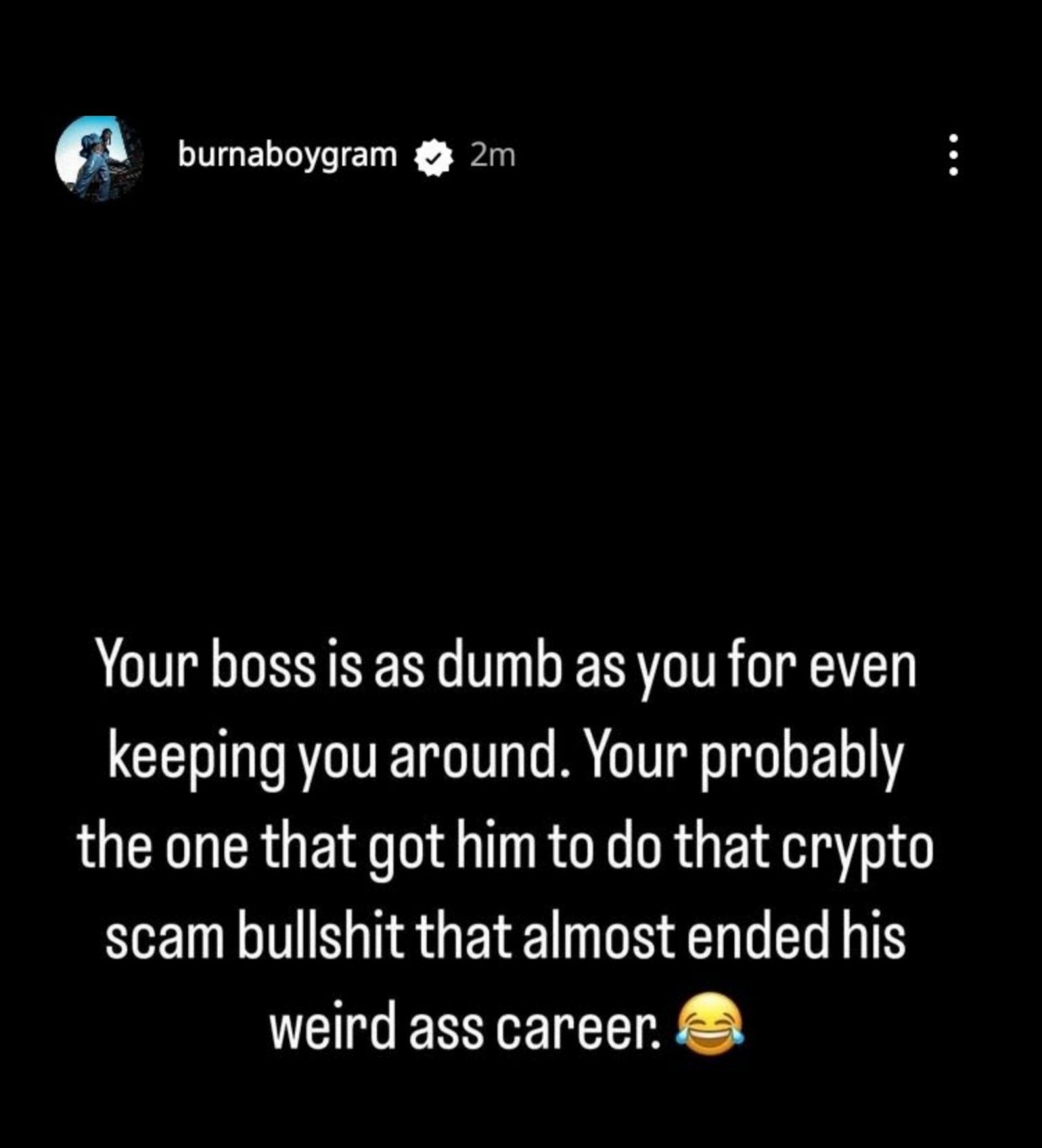 Burna Boy calls Davido DUMB